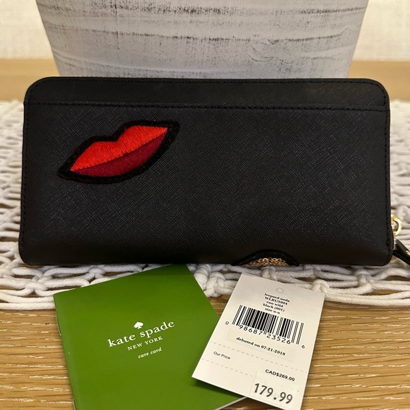 SOLD NWT Kate Spade Run Wild Leopard Neda Wallet - Picture 6 of 9